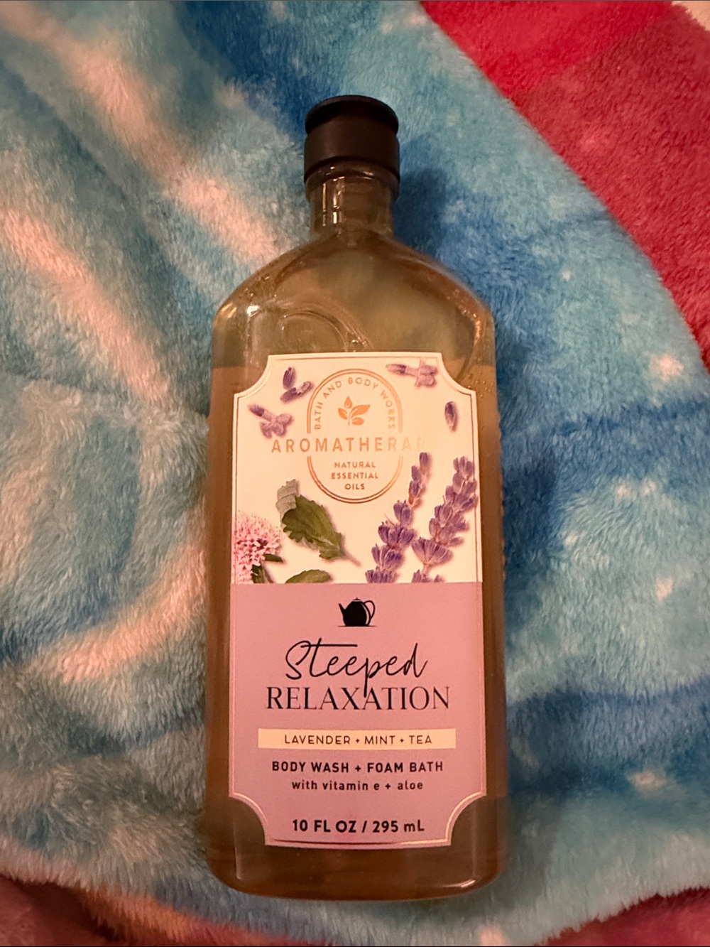 Bath and body Works, aromatherapy, lavender, mint tea, body wash foam bath new